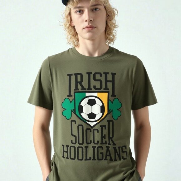 Walnut and 39th Other - Walnut & 39th Men's Medium Irish Soccer Hooligans Green Cotton T-shirt Casual